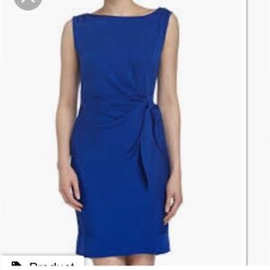Diane von Furstenburg royal blue tie waist dress sz 2